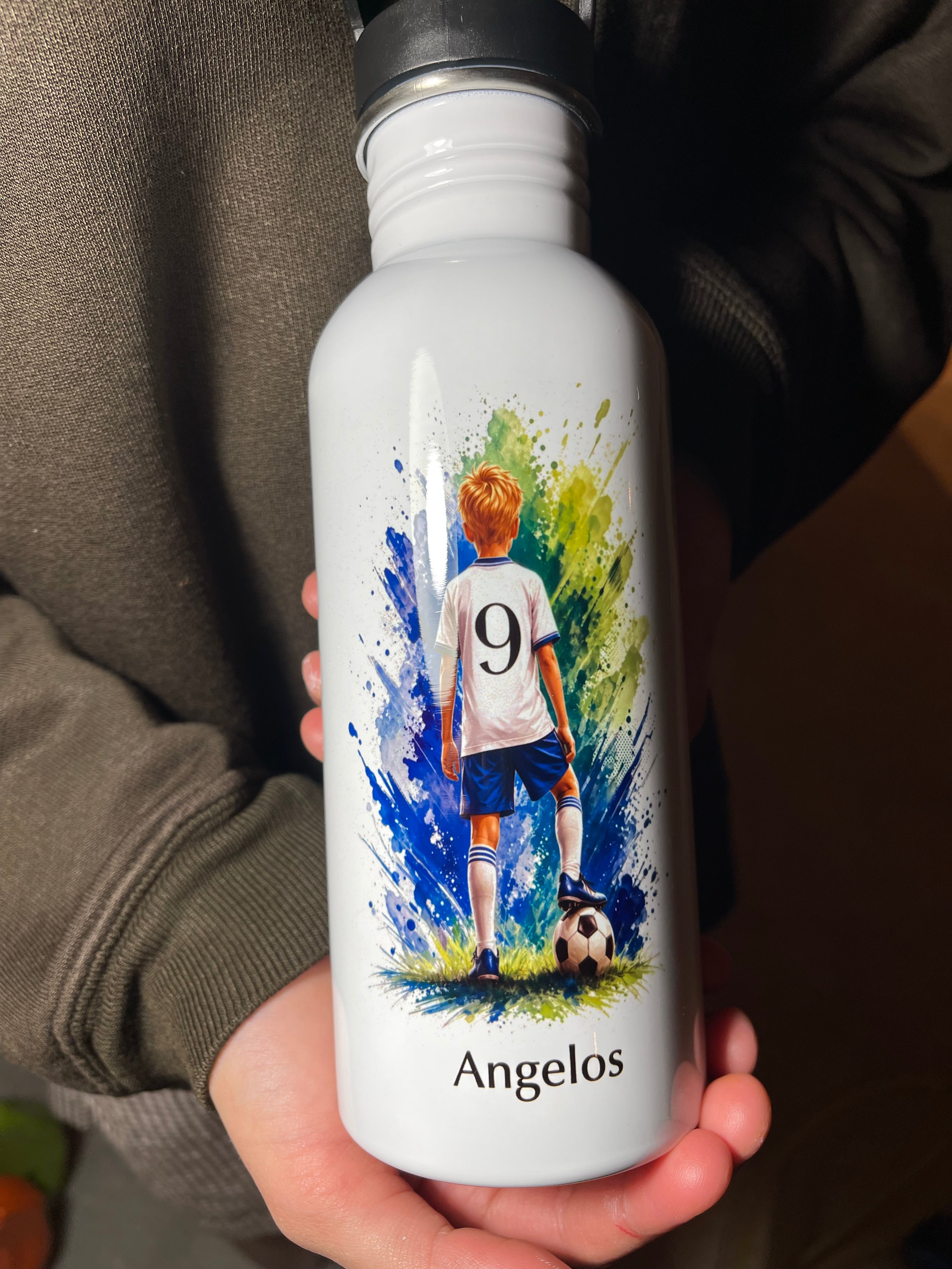 Personalised Football Water Bottle