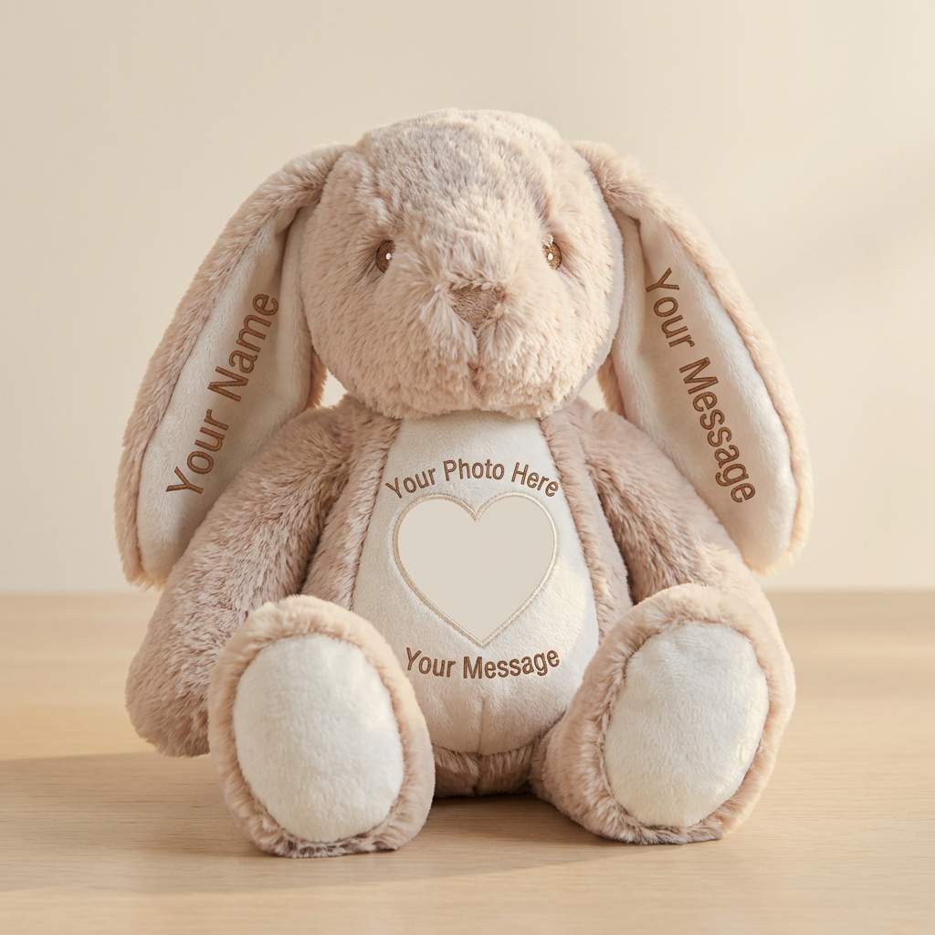 Personalised Bunny with Photo & Message